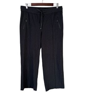 Raffaello Rossi Camilla High Rise Wide Leg Cropped Jersey Pant Grey Size 12